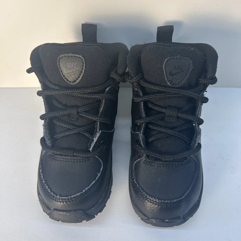 Nike‎ Manoa LTR Boots (TD) Toddler Size 7C Black Leather BQ5374-001